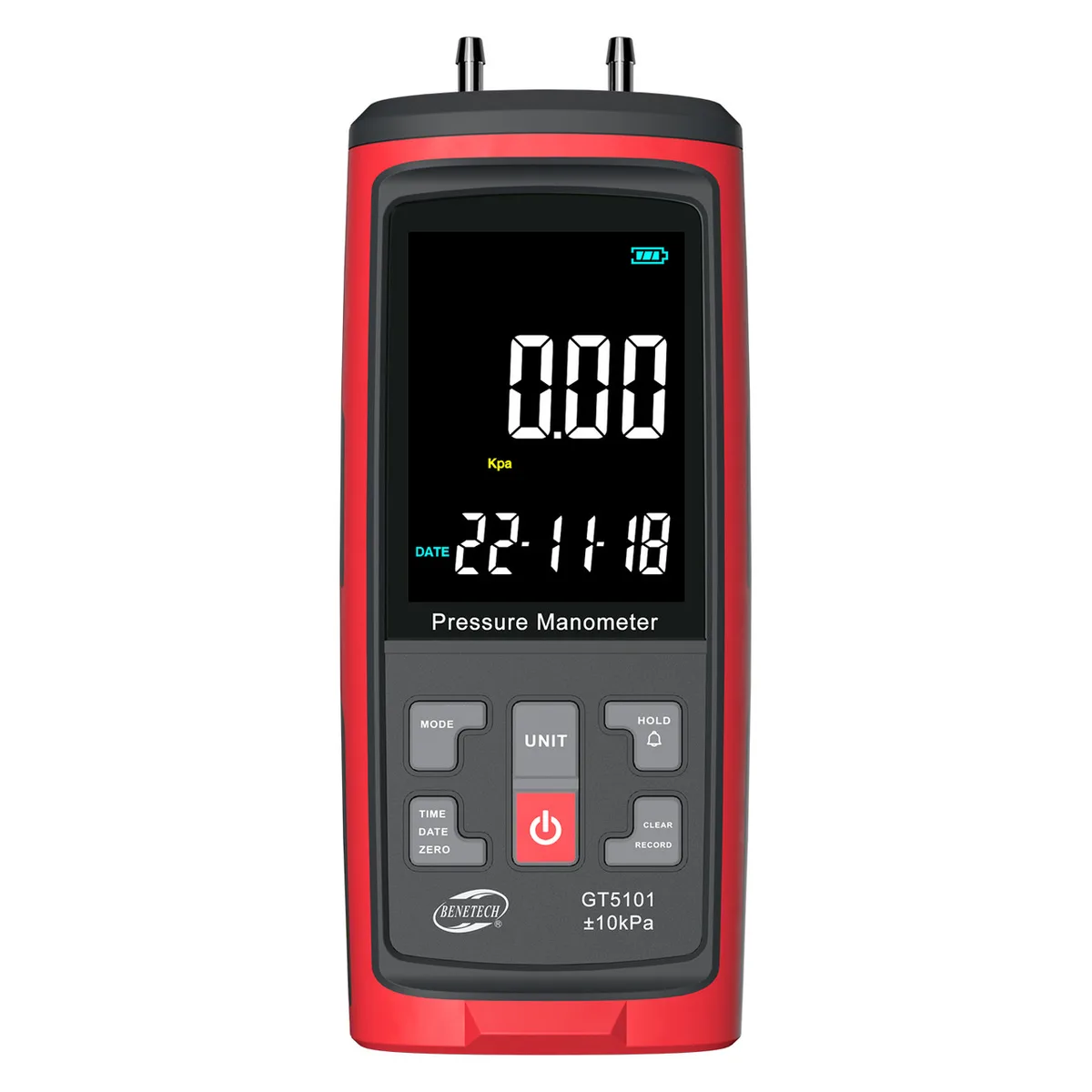 Цифровий диференціальний манометр Benetech GT5101 10 кПа пластиковий чорний