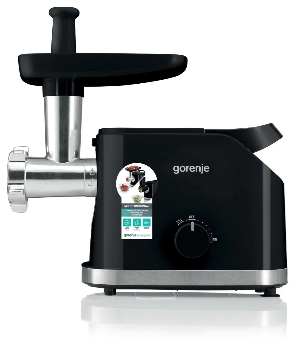 М'ясорубка Gorenje 1800 Вт 2,1 кг/хв Метал Чорна