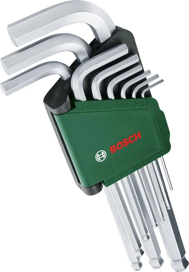 Набір шестигранних ключів Bosch з кульовим наконечником, 9 одиниць.