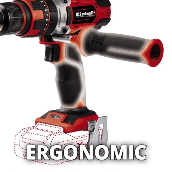 Аккумуляторная ударная шуруповерт-дрель Einhell TE-CD 18·48 Li-i Solo PXC 18В 48Нм 0-400·0-1500об/мин 15кг без аксессуаров