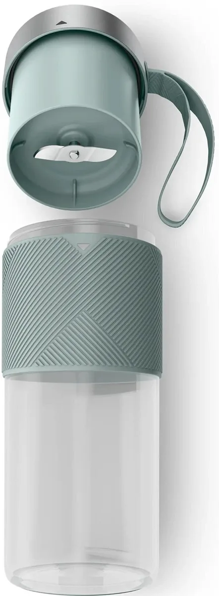 Блендер Tefal Lightmix компактний для смузі, ємність 300 мл, USB, тритан, зелений.
