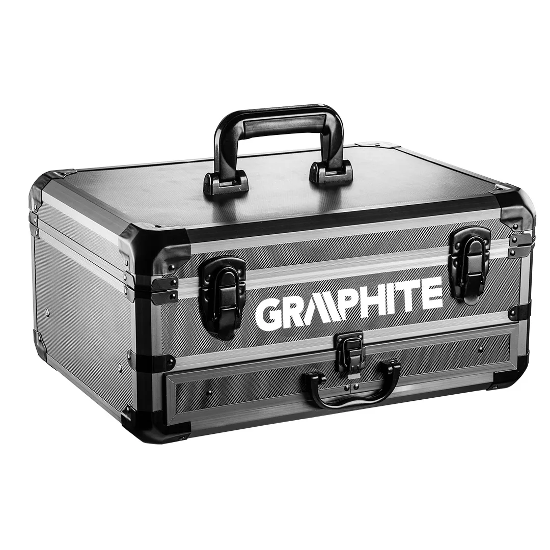 Акумуляторний шуруповерт-дриль GRAPHITE Energy+ 18В 2х2.0А·год 44Нм 0-1250об/хв комплект 109 предметів у кейсі 7.35