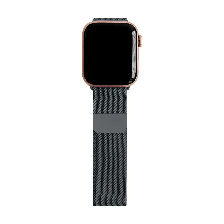 Ремінець міланська петля для Apple Watch метал 38 40 мм сірий