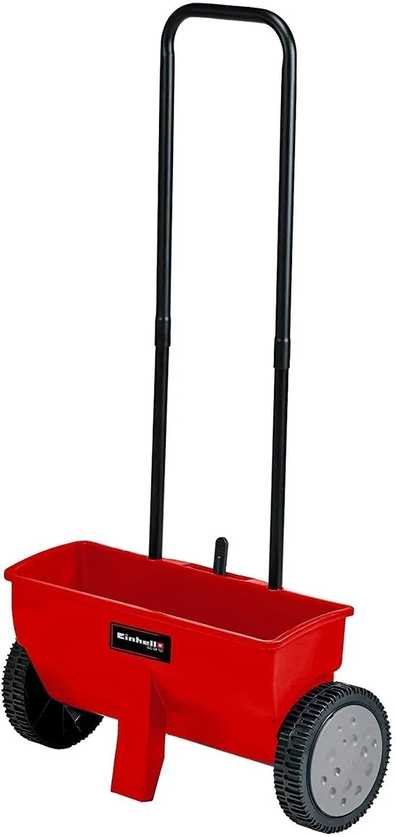 Сівалка Einhell GC-SR з шириною розкиду 0,45 м та об'ємом контейнера 12 л.
