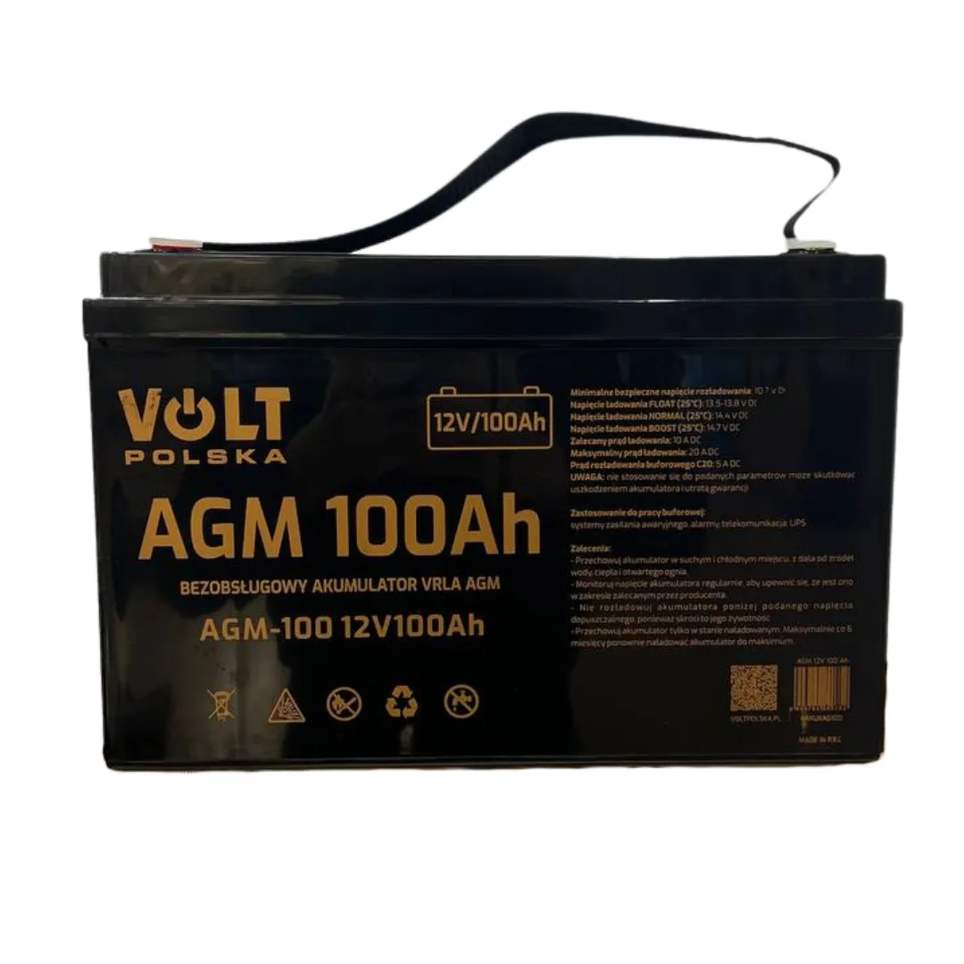 Комплект Volt Polska 12V 230V 700W Інвертор AGM 100Ah