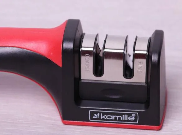 Точилка для ножей Kamille Sharp Blade ручная с двумя режимами заточки 19х5х6 см