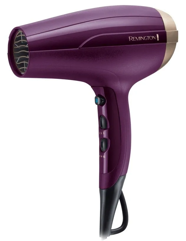 Фен Remington Your Style, 2300 Вт, 3 швидкості, дифузор, насадка для об'єму, іонізація, холодний обдув, фіолетовий.