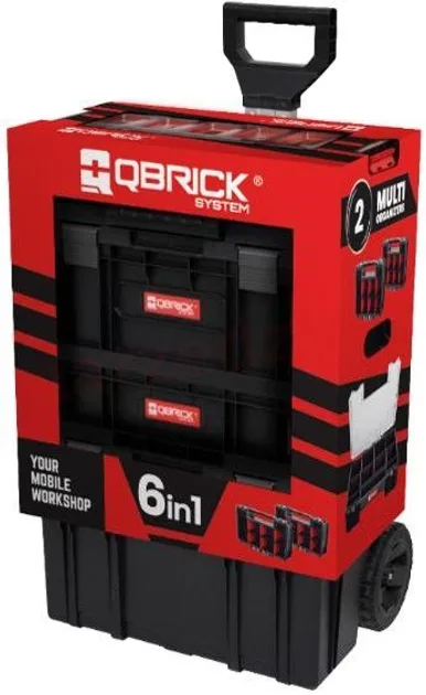Набір ящиків для інструментів Qbrick пластик чорний 535х390х820 мм 6 в 1