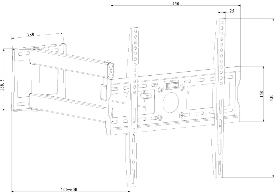 Кронштейн настенный X-Digital STEEL 26-55 дюймів чорний