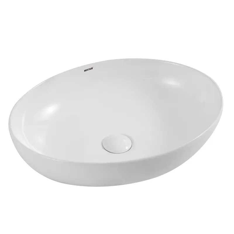 Раковина накладна Ellipse 515x400x130 мм санітарна порцеляна біла
