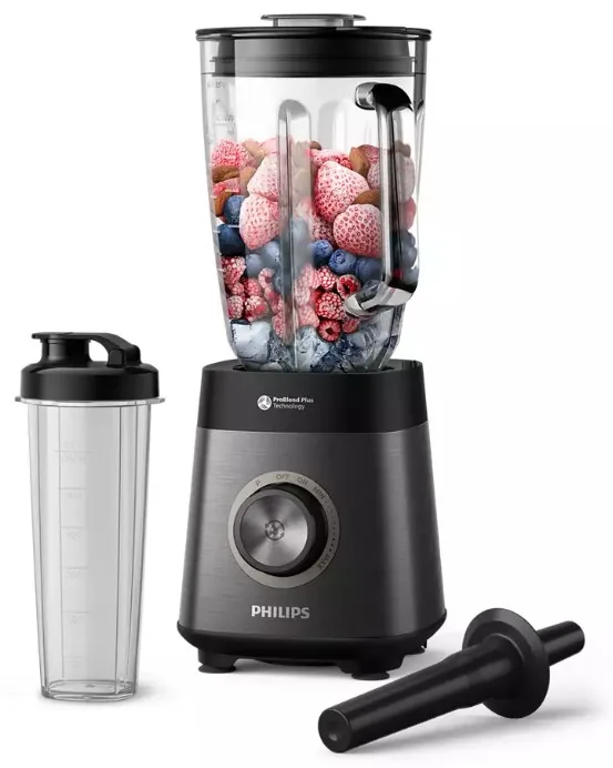 Стаціонарний блендер Philips 1200 Вт скляна чаша 2 л чорний