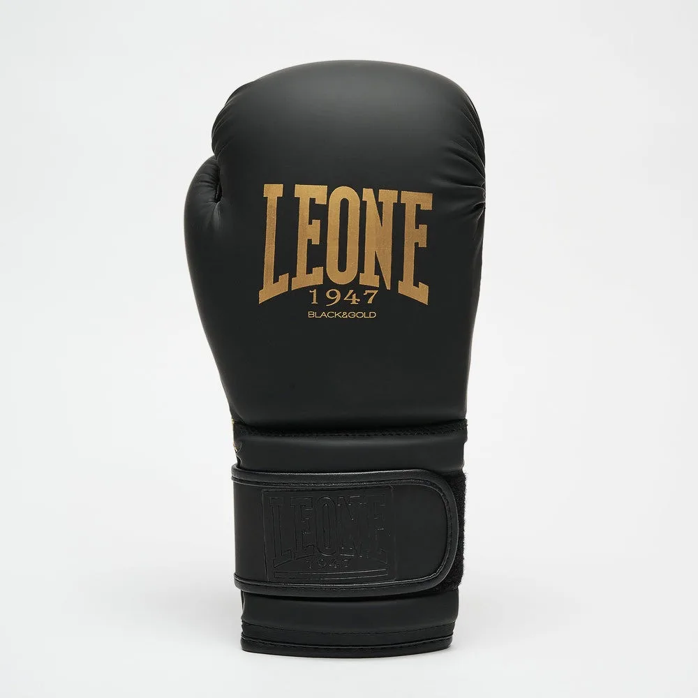 Боксерські рукавиці Leone штучна шкіра 12 унцій чорні