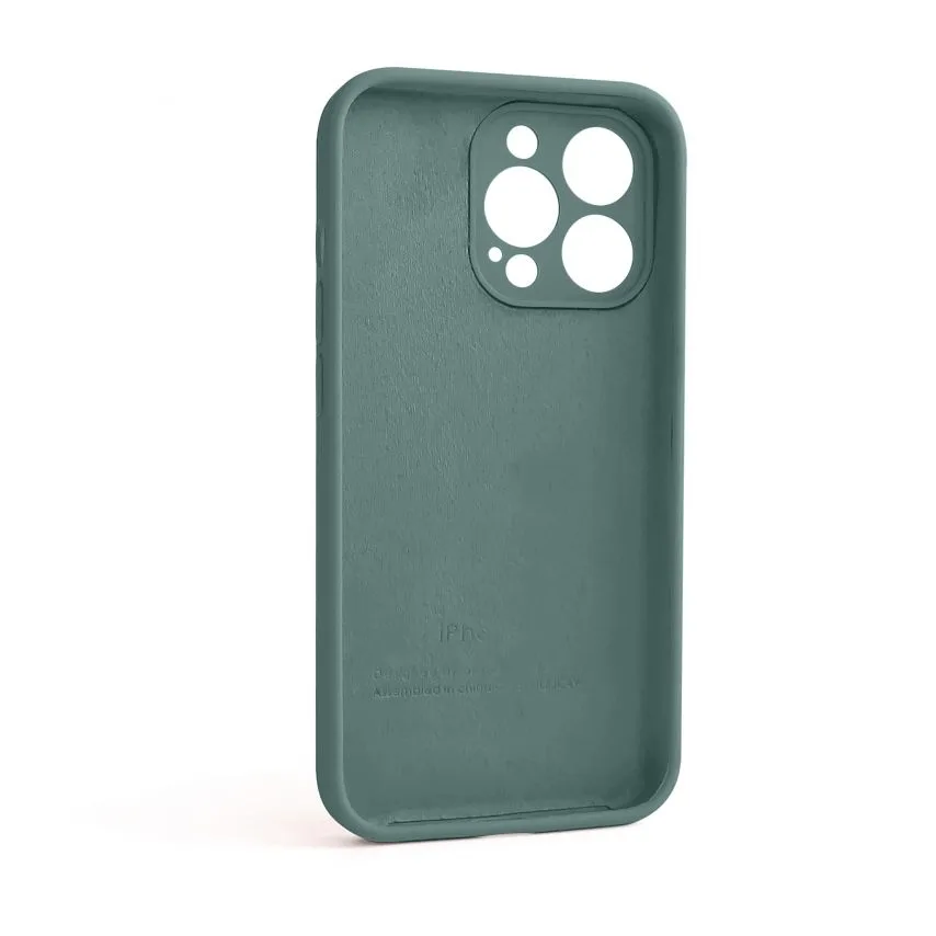Чохол Silicone Case для Apple iPhone 13 Pro силіконовий зелений закрита камера