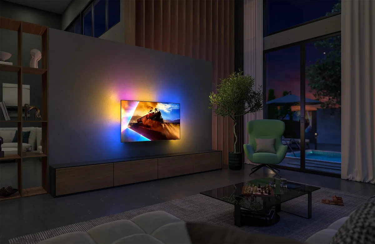 Телевізор 77" Philips OLED 4K 120Hz Smart Titan OS Black Ambilight