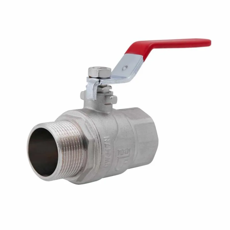 Кран кульовий 1 1/4" ВЗ латунний нікельований Thermo Alliance Forte 174х56х96 мм