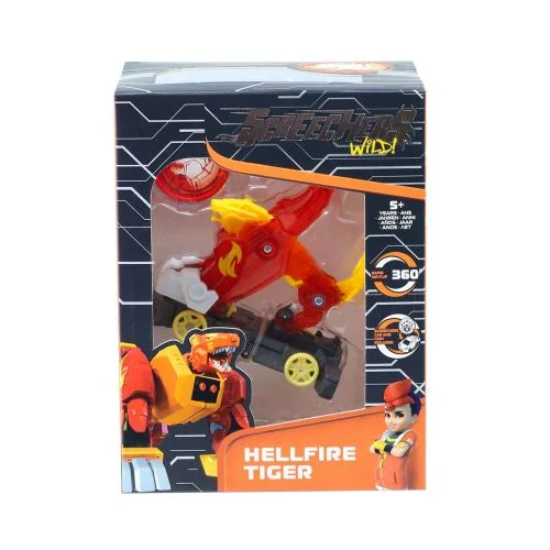 Машинка-трансформер SCREECHERS WILD Hellfire Tiger игрушка сальто 360 градусов для детей трансформер