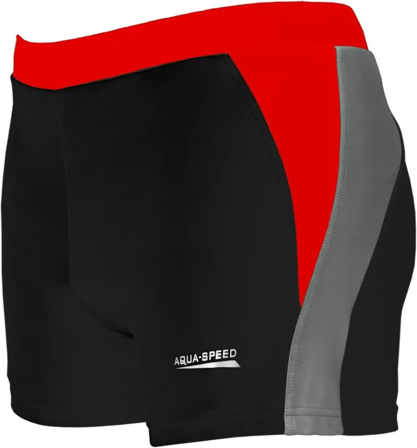 Плавки Aqua Speed 78%Polyamide 22%Elastane XXL чорний червоний сірий