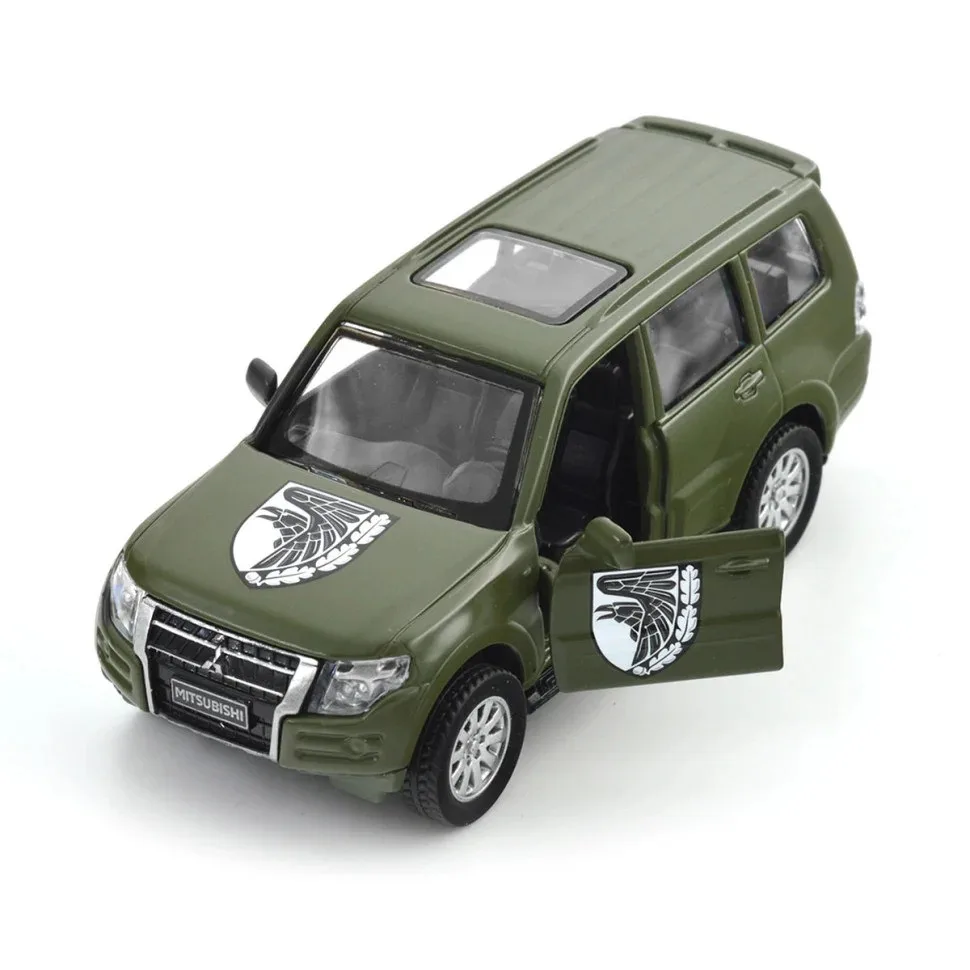 Автомодель Mitsubishi Pajero 1:42 металлическая с функцией pull back серый