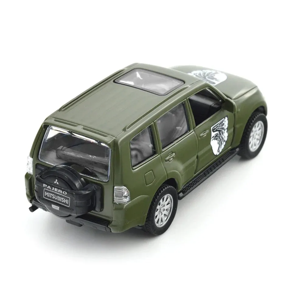 Автомодель Mitsubishi Pajero 1:42 металева з функцією pull back сірого кольору