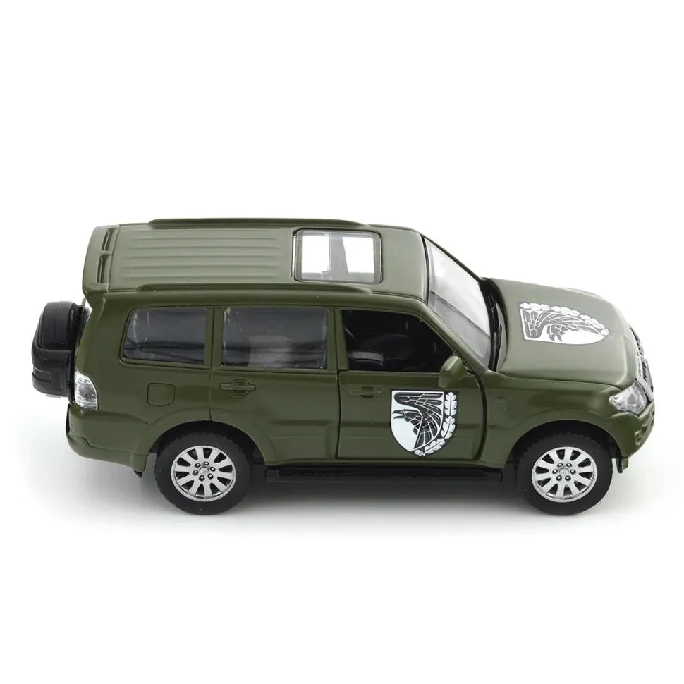 Автомодель Mitsubishi Pajero 1:42 металева з функцією pull back сірого кольору