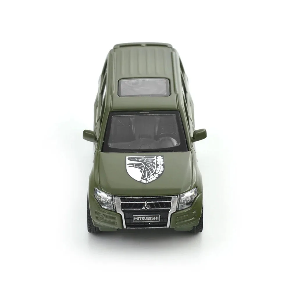 Автомодель Mitsubishi Pajero 1:42 металева з функцією pull back сірого кольору