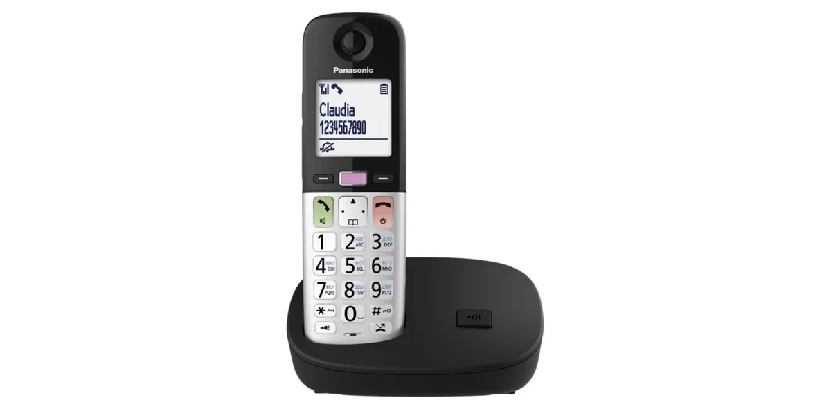 Радіотелефон DECT Panasonic KX-TGU410UCB, чорно-сріблястий