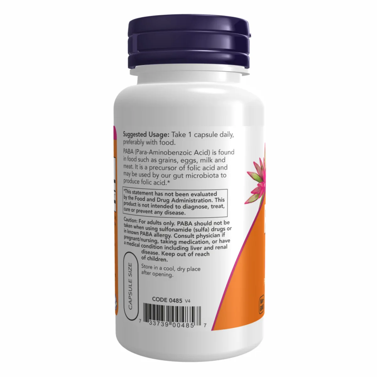 PABA 500mg Now Foods капсулы 100 шт без ГМО