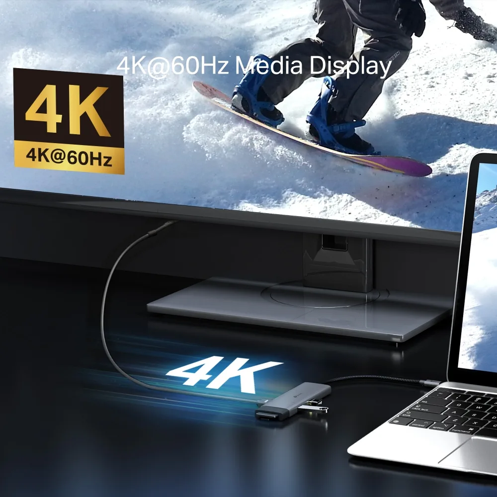 Хаб USB TP-LINK UH7020C USB-C > 2xUSB3.0/1xUSB-C/xHDMI/1xSD/1xmicroSD/1xPD 100Wh