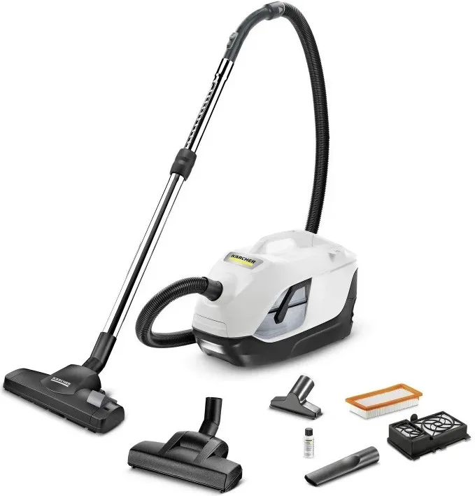 Пилосос Karcher миючий DS 6 Plus, 650Вт, контейнер 0.6л, об'єм води 2 л, фільтр НЕРА, білий.