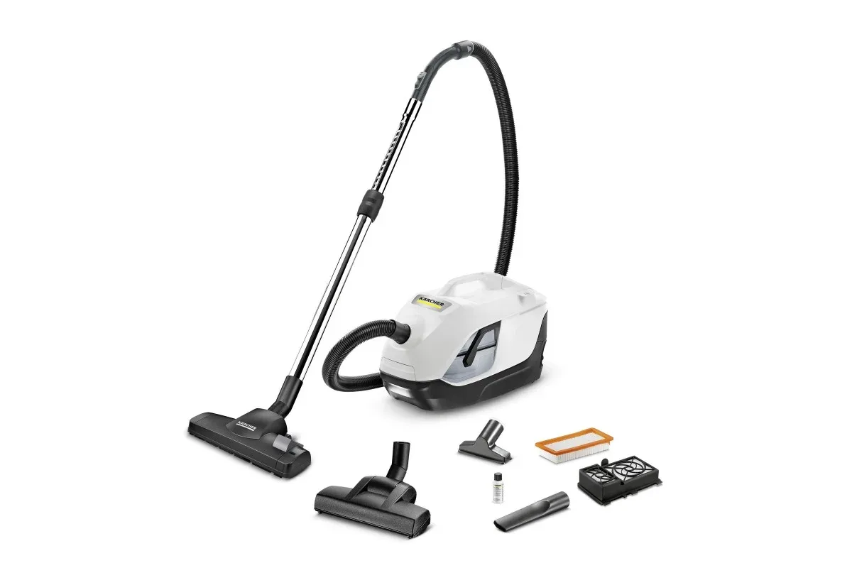 Пилосос Karcher миючий DS 6 Plus, 650Вт, контейнер 0.6л, об'єм води 2 л, фільтр НЕРА, білий.