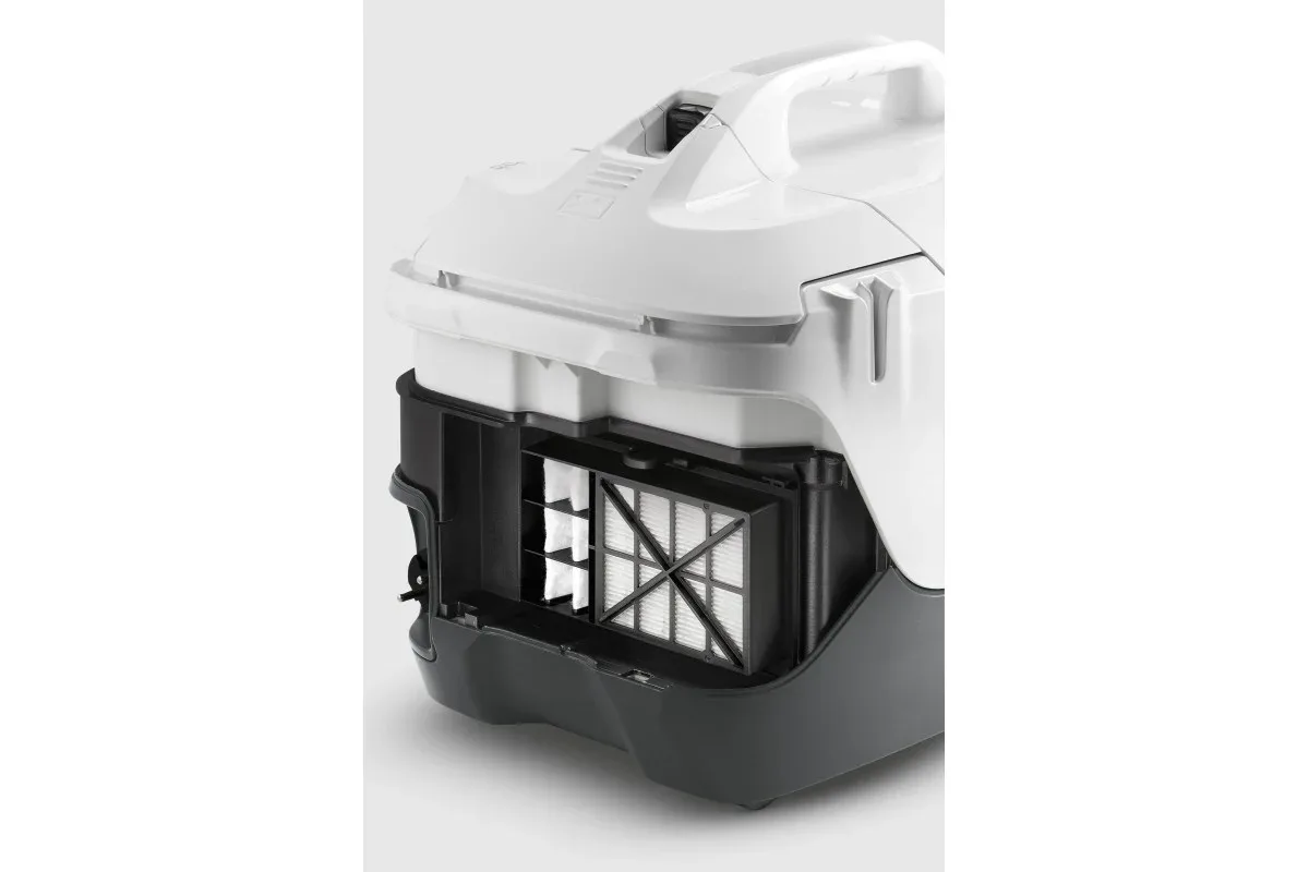 Пилосос Karcher миючий DS 6 Plus, 650Вт, контейнер 0.6л, об'єм води 2 л, фільтр НЕРА, білий.