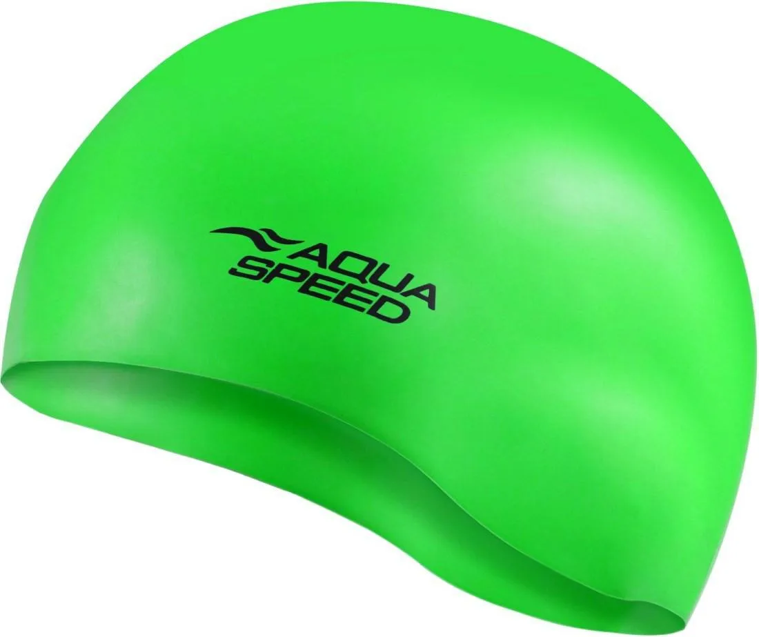 Шапка для плавання AQUA SPEED силікон OSFM салатовий