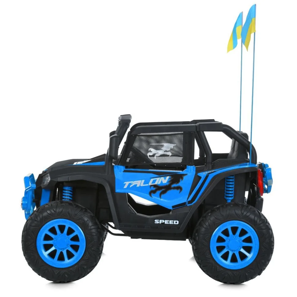 Дитячий електромобіль Bambi Racer джип екокожа 122 см чорний