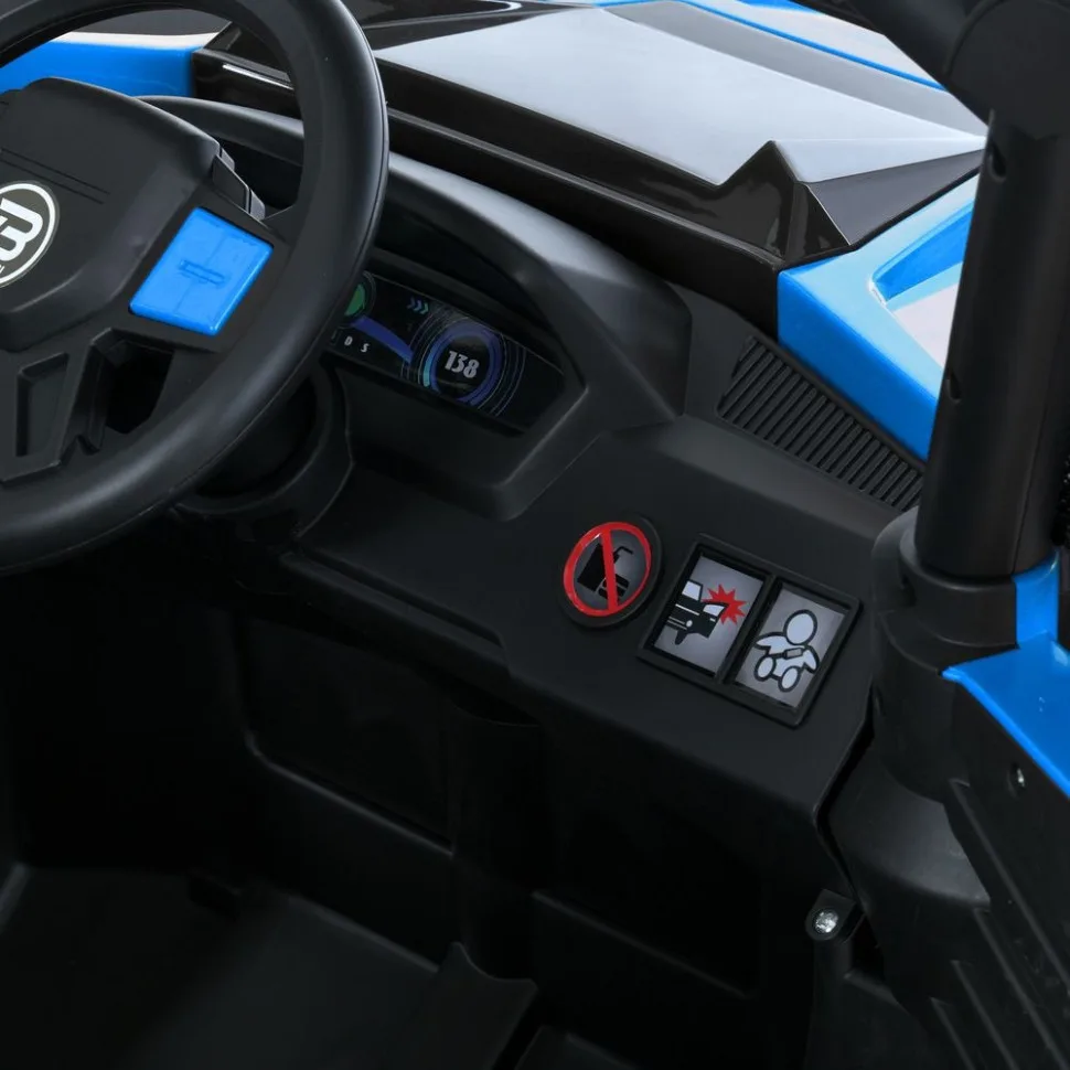 Дитячий електромобіль Bambi Racer джип екокожа 122 см чорний