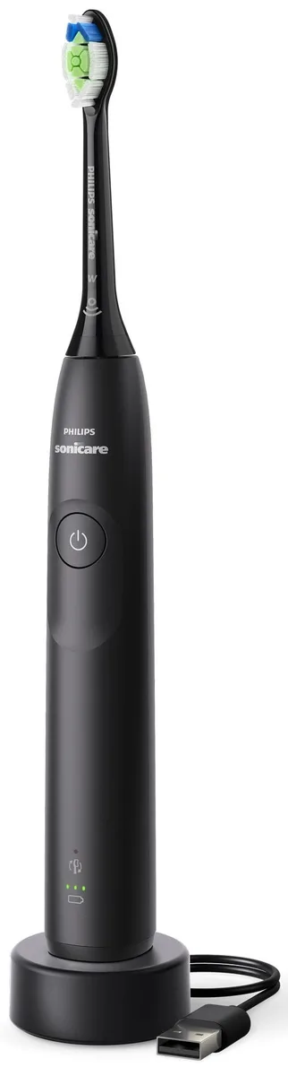 Електрична зубна щітка Philips Sonicare чорна середньої жорсткості з таймером та датчиком тиску