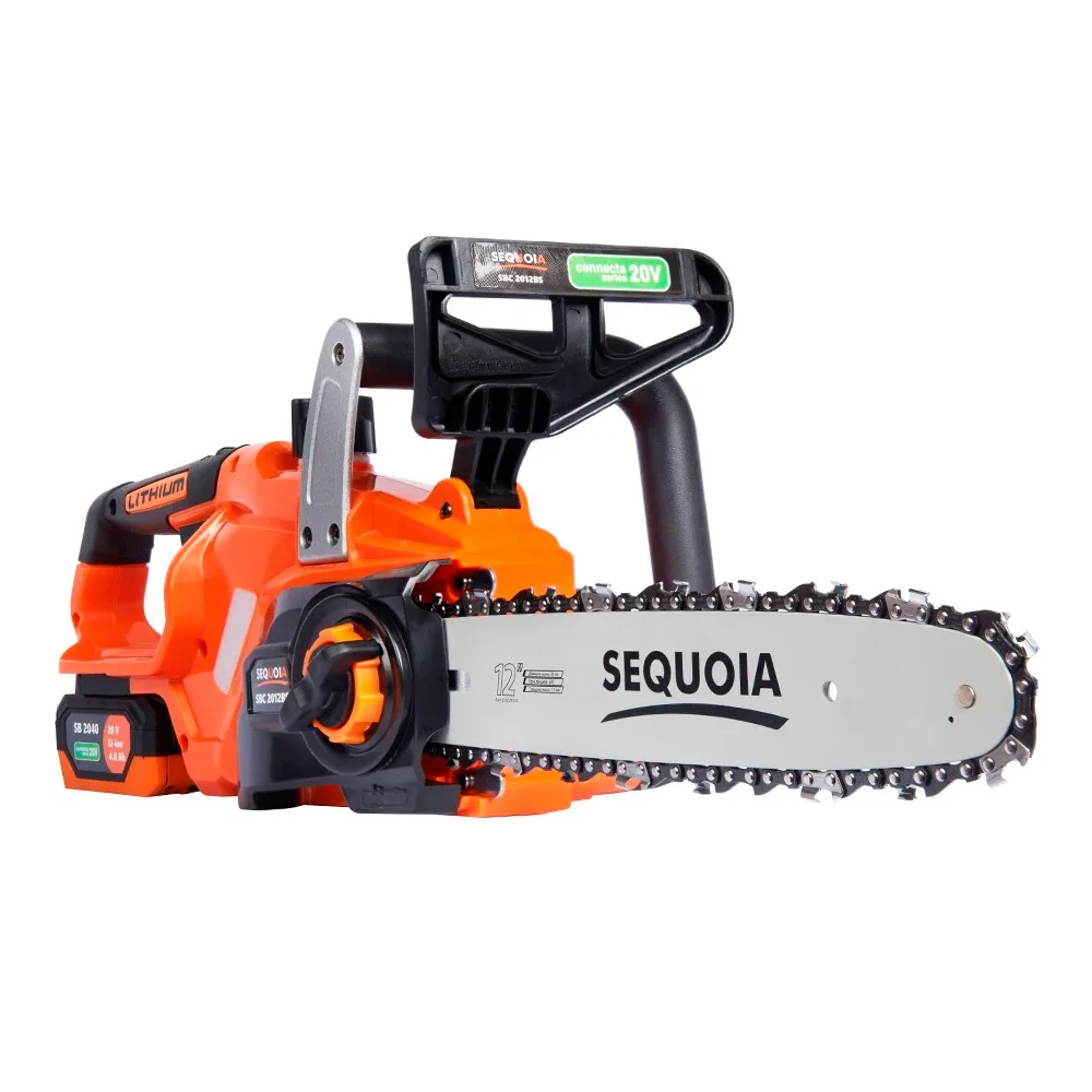 Акумуляторна ланцюгова пила SEQUOIA SBC2012BS-EV 20В, 1х4.0А·год, шина 30 см, 1/4", швидкість 6.0 м/с, вага 3.2 кг.
