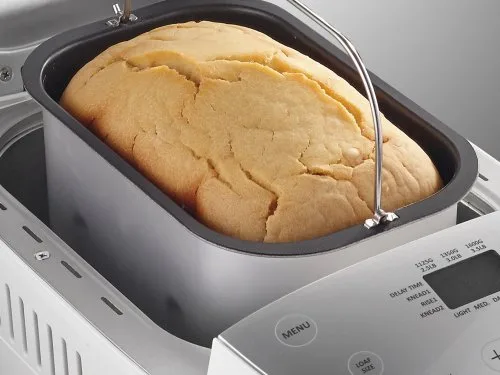 Хлібопічка Gorenje потужністю 850 Вт, з однією програмою, максимальною вагою 1.6 кг, прямокутної форми, виготовлена з пластику, сі