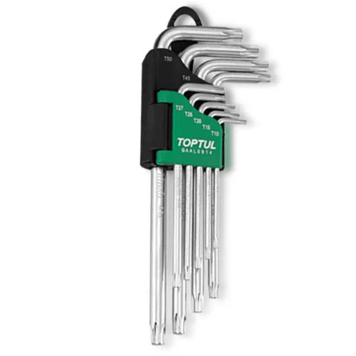 Набор ключей TORX Г-обр длинных T10-T50 9 шт Хром-ванадий