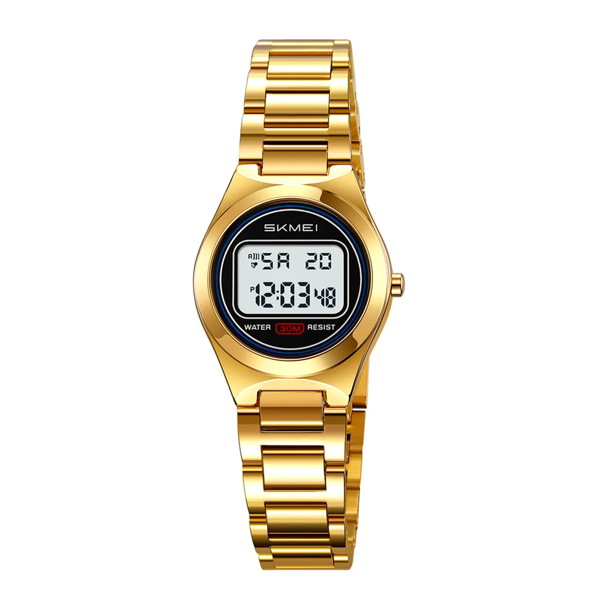Годинники Skmei цинковий сплав нержавіюча сталь 30,3х24,8 мм золотисті