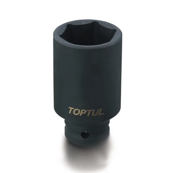 Головка торцевая ударная 3/4" 34 мм удлиненная шестигранная черная Toptul
