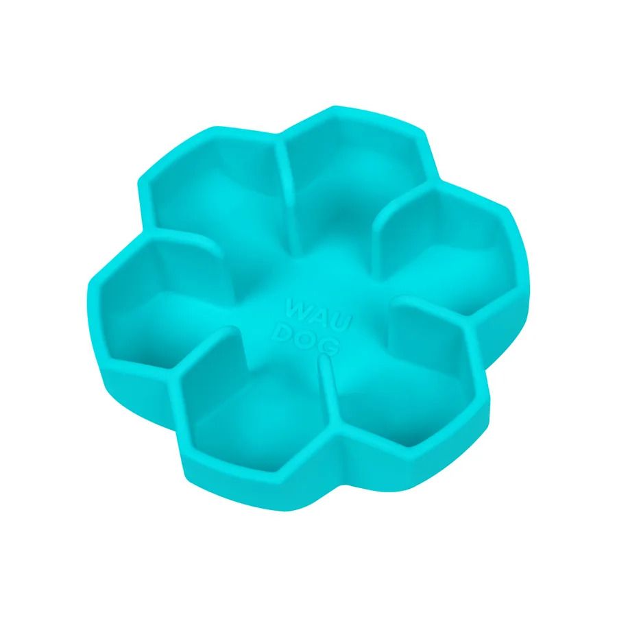 Миска для повільного харчування WAUDOG Silicone 450 мл силіконова 16,6x16,6 см блакитна