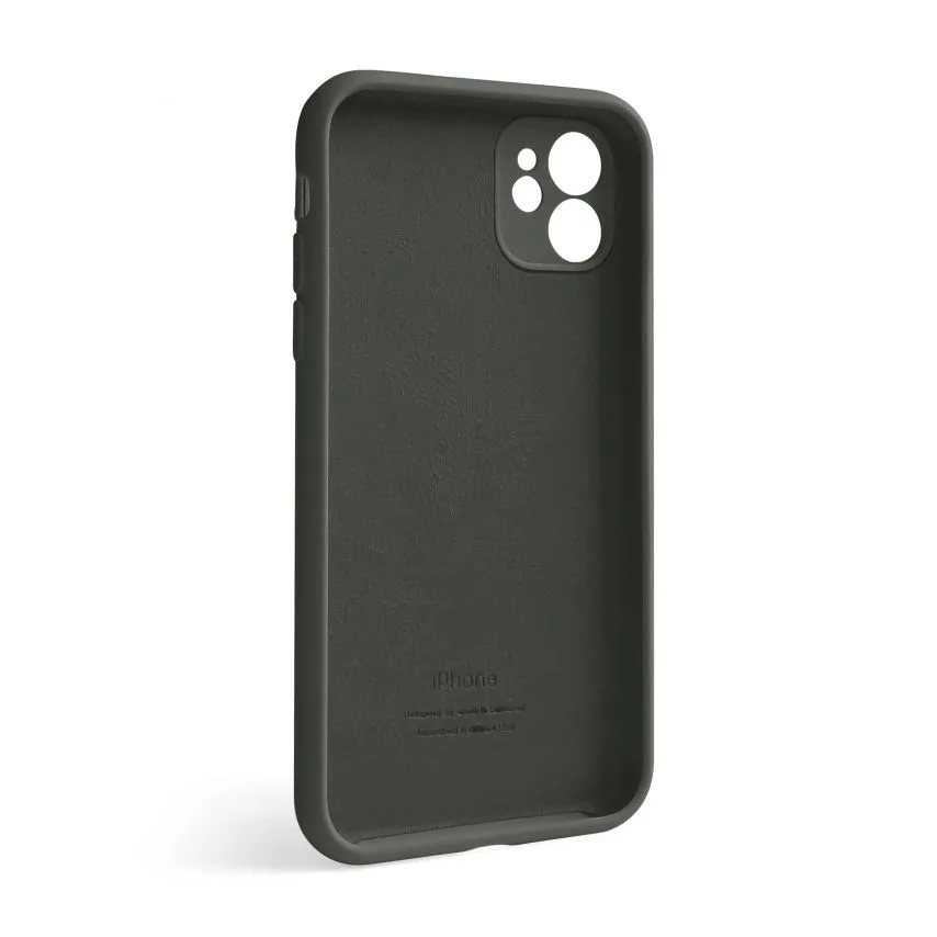Чохол силиконовий для Apple iPhone 12  сірий закрита камера
