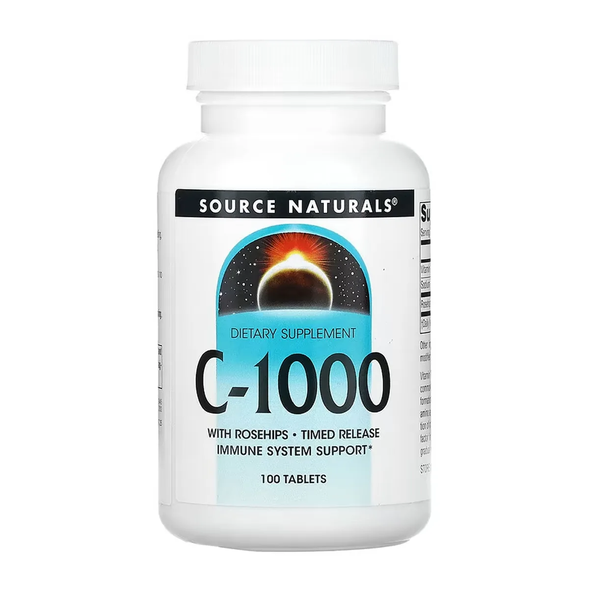 Витамин C 1000 мг с шиповником Source Naturals 100 табл Медленное высвобождение