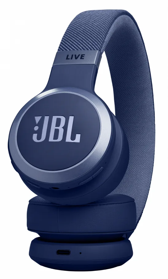 Наушники JBL беспроводные полноразмерные синие пластиковые 40 мм.