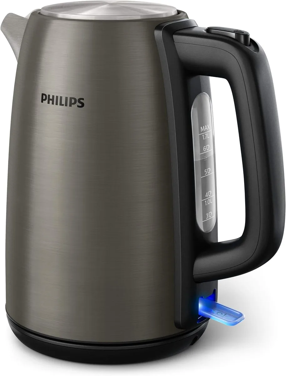 Электрочайник Philips Viva Series 17л, Strix, металлический, черный с медными акцентами