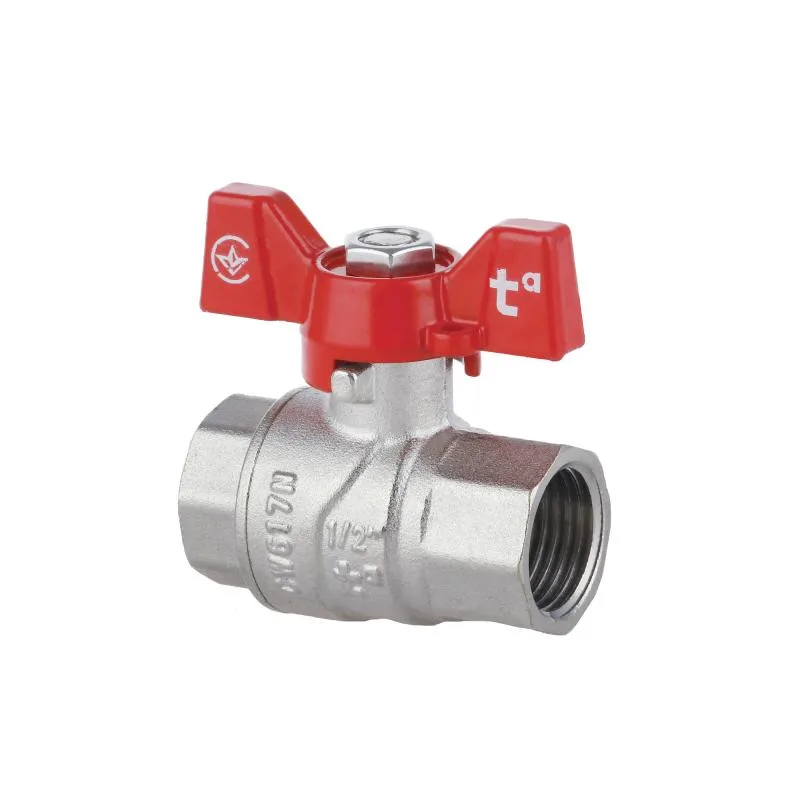 Кран кульовий 1/2" ВР метелик латунний Thermo Alliance Forte для води 52х55х58 мм