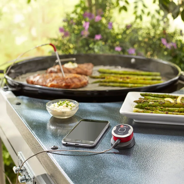 Электронный термометр Weber с Bluetooth 18х6х9 см черный серебристый красный