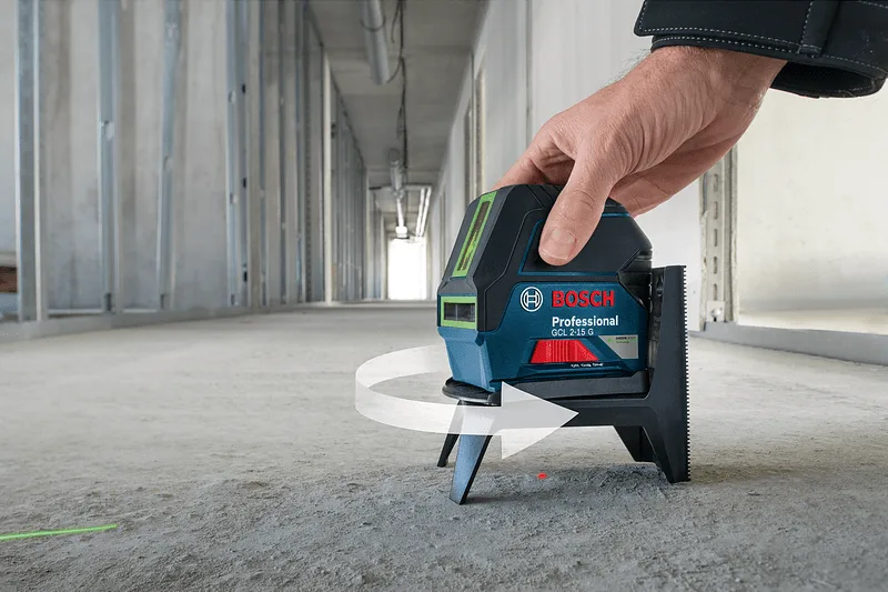 Лазерний нивелір Bosch Professional GCL 2-15G до 15м ±0.3мм/м з зеленим променем + RM1 + захисний кейс IP 54