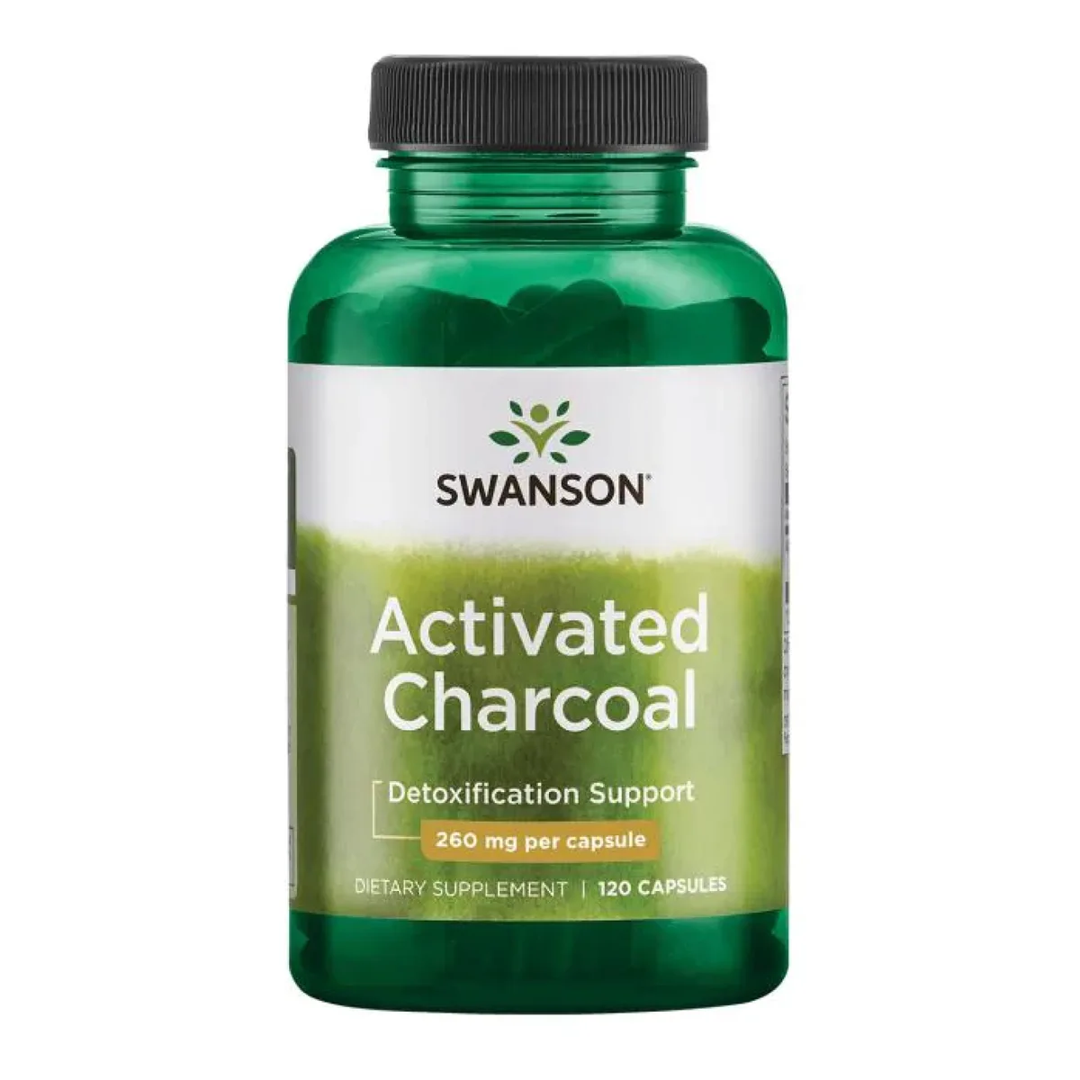 Активоване вугілля Swanson 260 мг 120 капсул