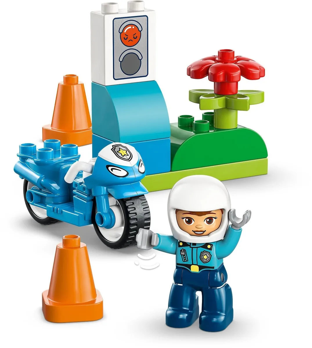Конструктор LEGO DUPLO Town Синій поліцейський мотоцикл